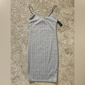 BRAND NEW Spaghetti Strap Black & White V-Neck Midi Dress Size Large